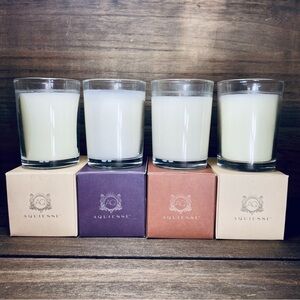 Lot of 4 Aquiesse Scented Candle Set SantaBarbara, BlackFig, CinnamonTabac 6.5oz
